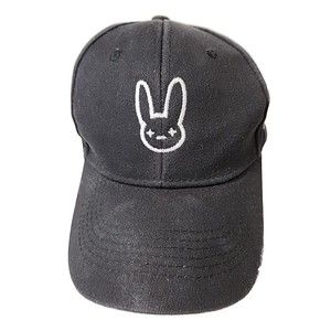 Bad Bunny Embroidered Baseball BLACK‎ Authentic Dad Cap Hat 6 panel Adjustable